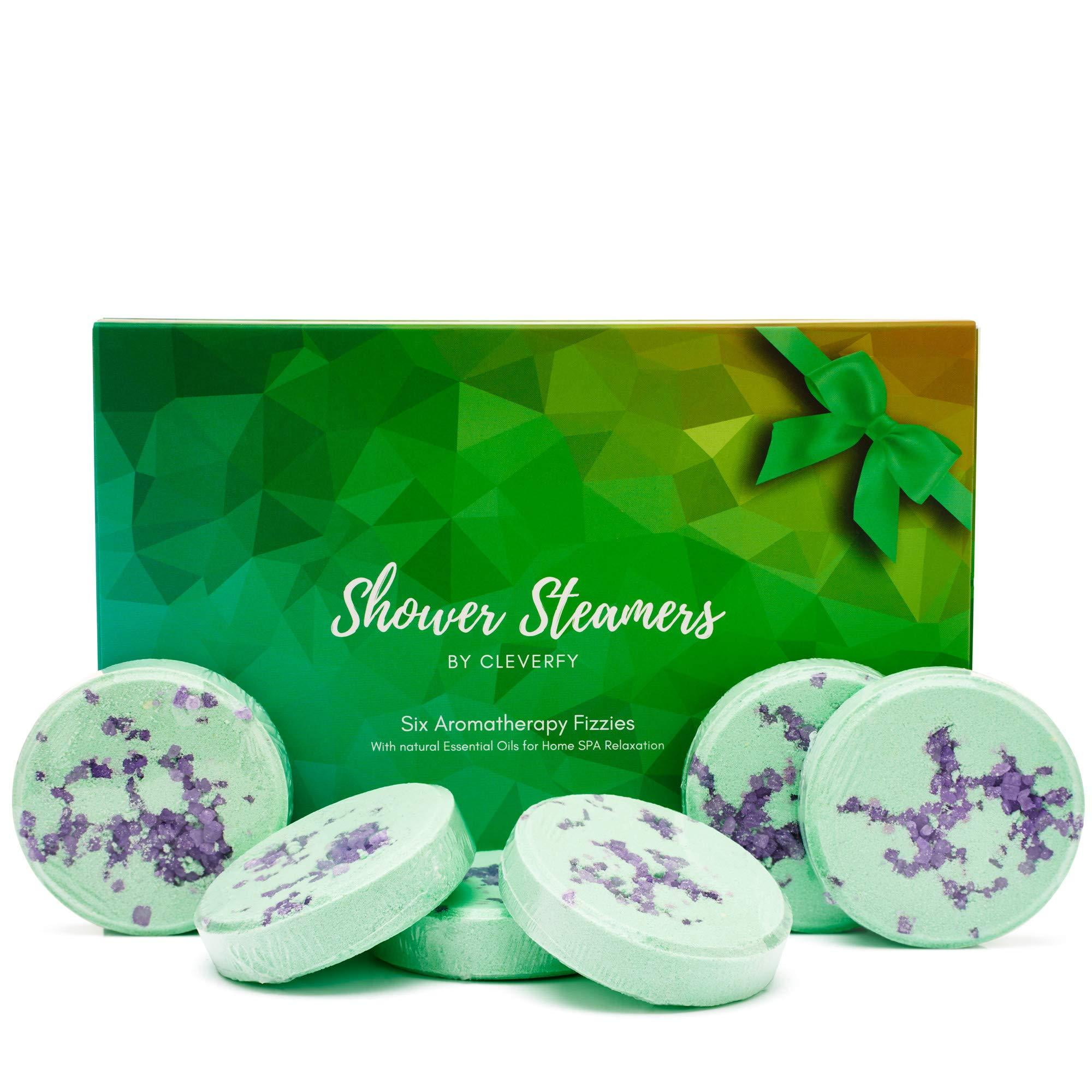 Cleverfy Eucalyptus Shower Bombs Aromatherapy Gift Set of [6] Shower