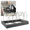 thumbnail image 4 of Pot And Pan Organizers Rack, Easy To Install Stable Support Sturdy Kitchen Cabinet Bakeware Holder Rack Detachable  For Under Sink, 4 of 8