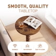 thumbnail image 5 of CONCETTA Modern Round Side Table, Accent End Table with Solid Wood Spindle, Small Drink Stand for Living Room, Bedroom, Couch, Office, Brown, 5 of 10