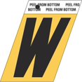 thumbnail image 1 of GR-10-W 1,5 Po Lettre Non Réfléchissante W Signe&44; Or & Noir, 1 of 1