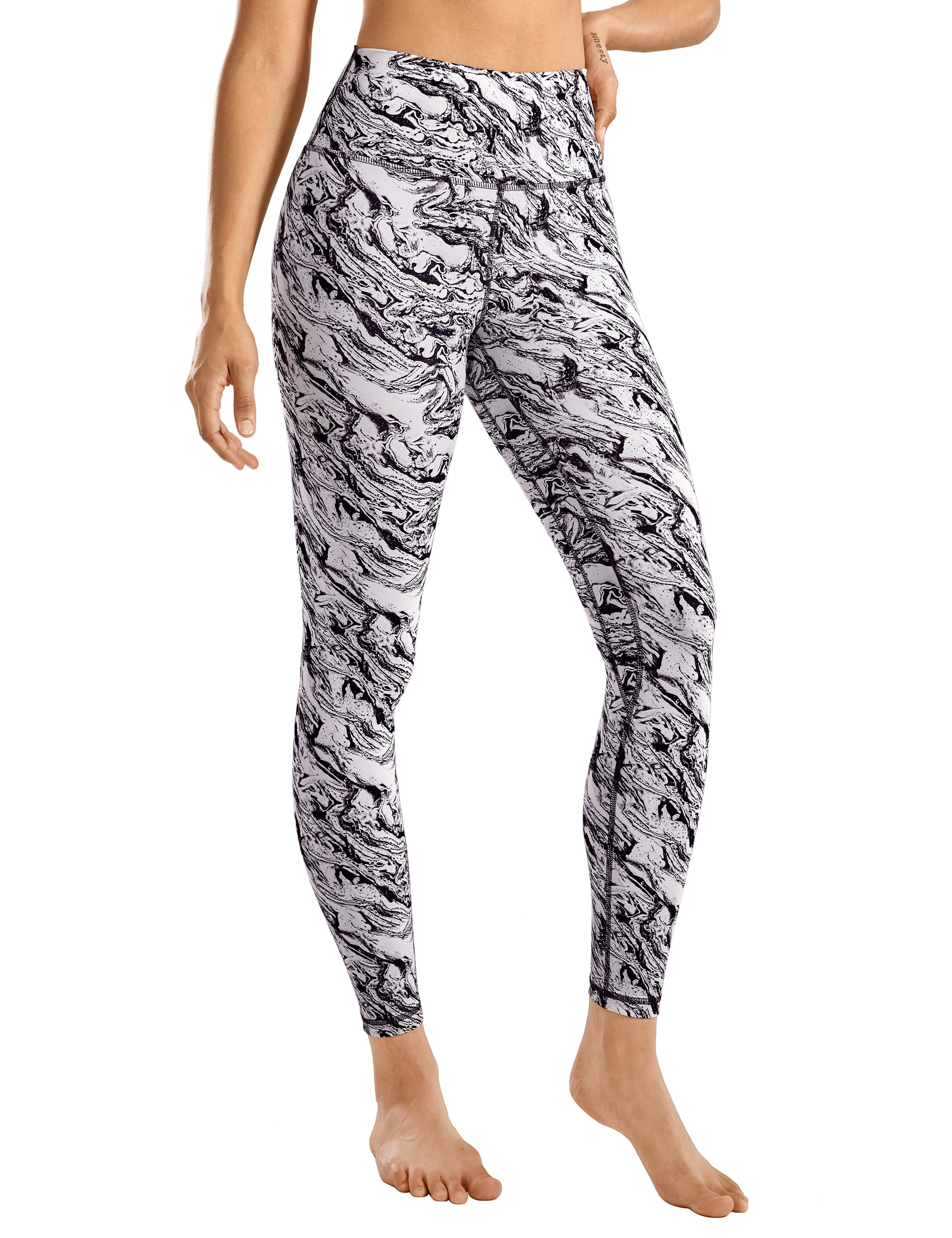 Buy CRZ YOGA Women's High Waisted Workout Pants 7/8 Yoga Leggings with Hole  - Naked Feeling - 25 Inches, Camo Multi 17, XX-Small at