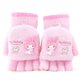 thumbnail image 1 of Guantes Kawaii Sanrio Kuromi My Melody a prueba de frío, guantes de invierno de felpa con pantalla táctil, cálidos, regalos de Navidad para niños pequeños, 1 of 5