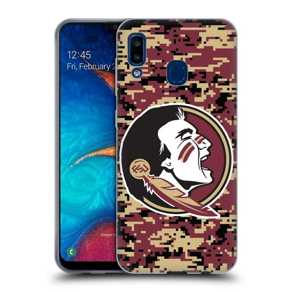 Head Case Designs Officially Licensed Florida State University FSU Florida State University Digital Camouflage Gel Case Compatible with Samsung Galaxy A20 / A30 2019