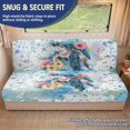 thumbnail image 2 of HUISEFOR Sea Turtle Flower RV Couch Covers 2 Pack Stretchable Elastic RV Sofa Bed Cover, Furniture Protector, Anti-Slip & Wear-Resistant, for RV Jackknife Sofa Bed, 2 of 7