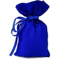 thumbnail image 2 of 50 Satin Drawstring Gift Pouch Small Wedding Party Favors Bag - 3" x 5.5" inches Baby Shower Thank You Pouches- Royal Blue, 2 of 3