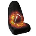 thumbnail image 2 of Chririnla Flaming Football Terry Cloth Car Seat Cover Sweating, Anti Slip Bucket Seat Protector for Vans and Cars, Machine Washable Towel Cover, 2 of 7