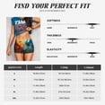 thumbnail image 3 of Kdxio Red And Blue Fire Peacock Print Workout Shorts for Women Seamless Soft Smooth Gym Yoga Scrunch Active Shorts, 3 of 5