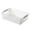 White, variant on Plastic Storage Baskets, Heavy Duty Paper Organizer Baskets, Plastic Shelf Bins with Handles, Office File Holder for Home Office (Green/1 Pcs) 10.43x6.77x2.87"