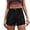 Black, variant on Mid-Rise Jean Shorts for Women Low Waisted Washed Summer Hot Ripped Destroyed Pull on Bermuda Short Stretch Summer Denim Shorts Hot Pants