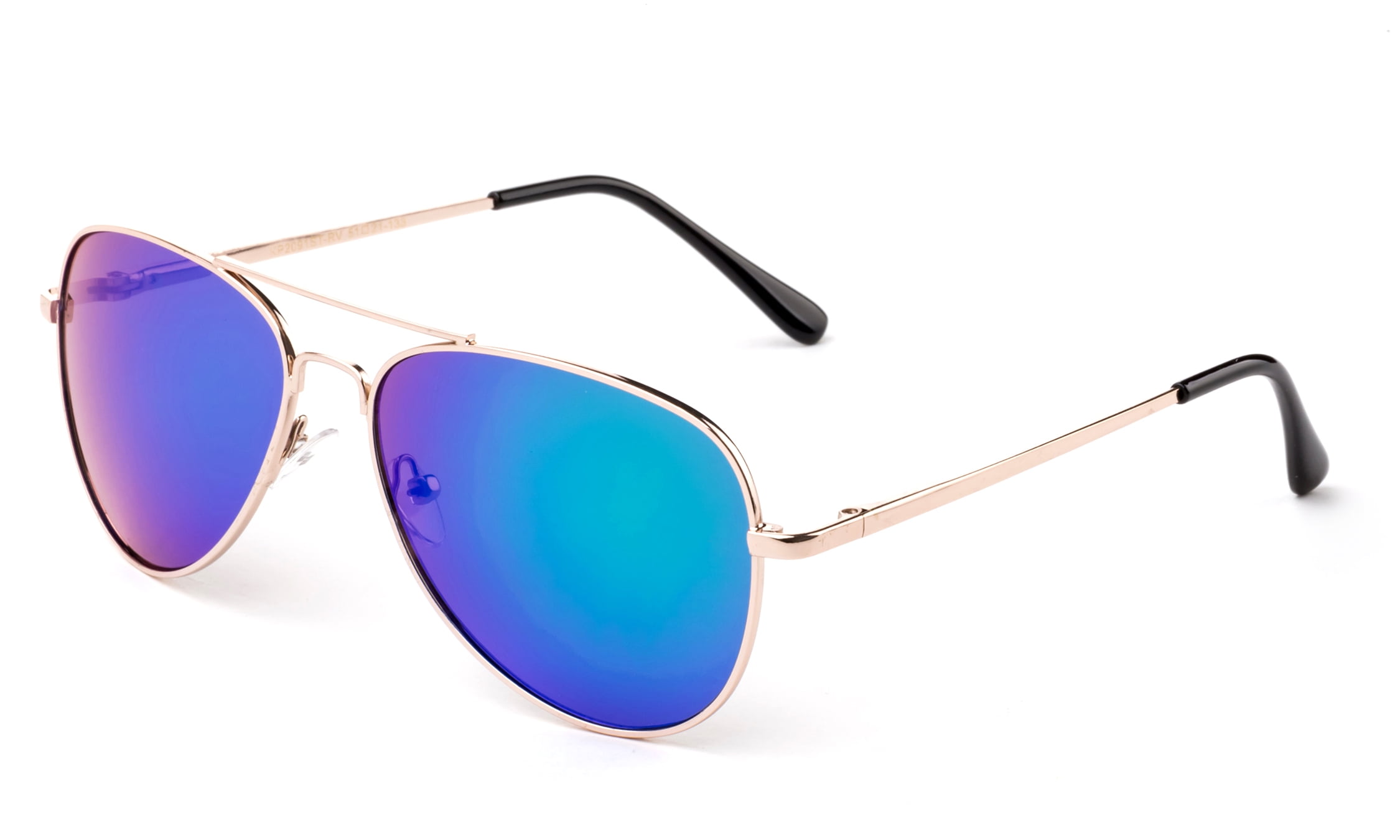 Newbee Fashion -Comfortble High Quality Durable Fashion Metal Aviator Sunglasses for Girls & Boys Polular Flash Mirror Lens UV Protection with Carrying Pouch (4-16 Years)