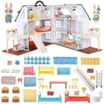 thumbnail image 1 of Sunny Days Entertainment Honey Bee Acres Buzzby Farmhouse – 49 Furniture Accessories with 2 Exclusive Figures | 15 Inch Dollhouse Playset | Pretend Play Toys for Kids, 1 of 5