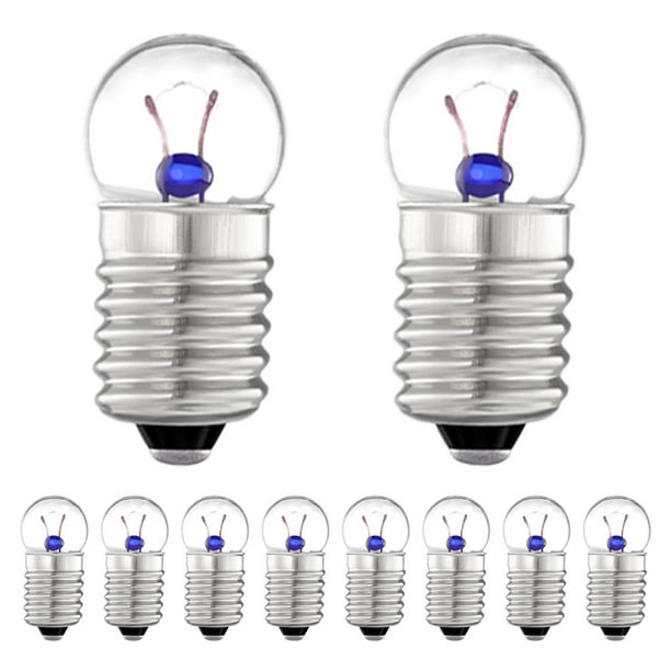 10 mini bombillas LED de repuesto para experimentos eléctricos y físicos con base de rosca. Ideales para luces nocturnas, manualidades, circuitos y accesorios de iluminación.