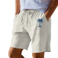thumbnail image 5 of XINPING Men Swim Shorts Black Lightweight Hawaiian Print Quick-Dry Vacation Beach Shorts with Pockets Anti-Chafe Swimwear Bathing Suits, 5 of 5