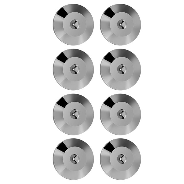 8 Pcs Copper Speaker Isolation Feet Shock Base Pad 25 X 4mm with High Grade Plating for Speaker Amplifier CD DVD Player Turntable