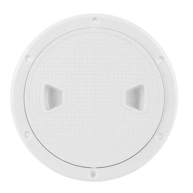 Placa de cubierta de ABS de 6 pulgadas, redonda, blanca, anti-UV, resistente a la corrosión, cubierta de escotilla de inspección para embarcaciones, piezas marinas
