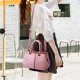thumbnail image 3 of Fashionable Messenger Bags for Women - Large Capacity Color Blocked Crossbody Handbag with Embroidered Thread and Braided Shoulder Design, 3 of 3