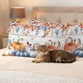 thumbnail image 3 of Fall Blue Pumpkins Outdoor Pillow Covers 20"x12" Set of 2,Waterproof Throw Pillow Covers for Patio Furniture,Thanksgiving Eucalyptus Farm Wooden Plank Decorative Cushion Pillowcases for Garden Sofa, 3 of 9