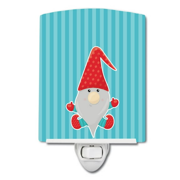 Caroline's Treasures BB8784CNL Merry Christmas Gnome #2 Ceramic Night Light, 6x4x3", multicolor