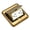 Gold, variant on Steel 6 Outlet Floor Receptacle Strong 6 Port Floor Mounted Electrical Outlet for Modern Living Space & Work Areas