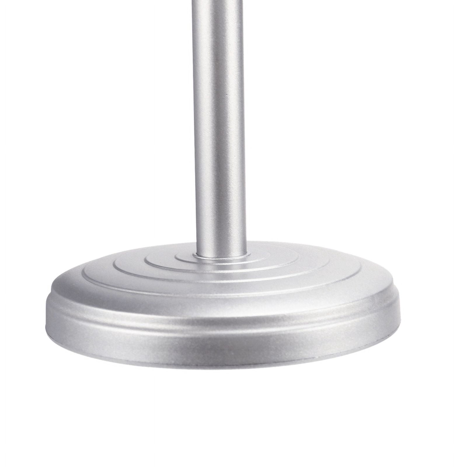 2X Desktop Microphone Prop Model with Adjustable Height, Classic Retro Style Microphone Stand Mic Prop,Silver