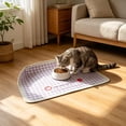 thumbnail image 6 of LiUMX Rectangular Silicone Pet Feeding Mat for Cats and Dogs, Non-Slip Waterproof Placemat with Spill-Proof Raised Edges, Easy-Clean Dishwashable Pet Bowl Tray, 6 of 6