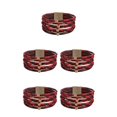thumbnail image 1 of QualitChoice Bracelet Multi-layers Magnetic Buckle Leather Multi-colored Leopard Print Valentines Day Gifts Bracelets Hand Jewelry Black Red Check 5Set, 1 of 6