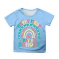 thumbnail image 1 of T-Shirt à Manches Courtes Imprimé Dessin Animé Mignon pour Filles Col Rond Confortable pour École Usage Quotidien Âges 3-13 Tee Décontracté Respirant, 1 of 4