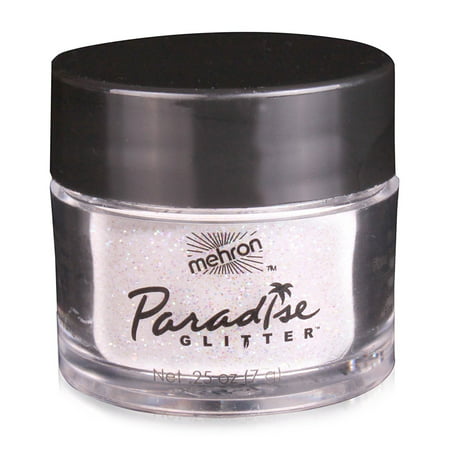 Mehron Makeup Paradise AQ Glitter Face and Body Paint, WHITE -