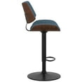 thumbnail image 5 of WyndenHall  Annie Mid Century Modern Adjustable Bar Stool - 20.5"D x 19.7"W x 36.22 - 44.09 "H Denim Blue Veneer,Fabric Counter Height Fabric,Foam, 5 of 5