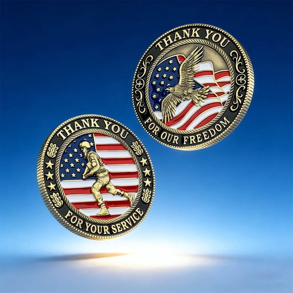 Final Cent Commemorative Keepsake Decorations, Nostalgic Historical Collectible Keepsake Ornaments, Retro Room Showcase Decoration, 1.6Inches