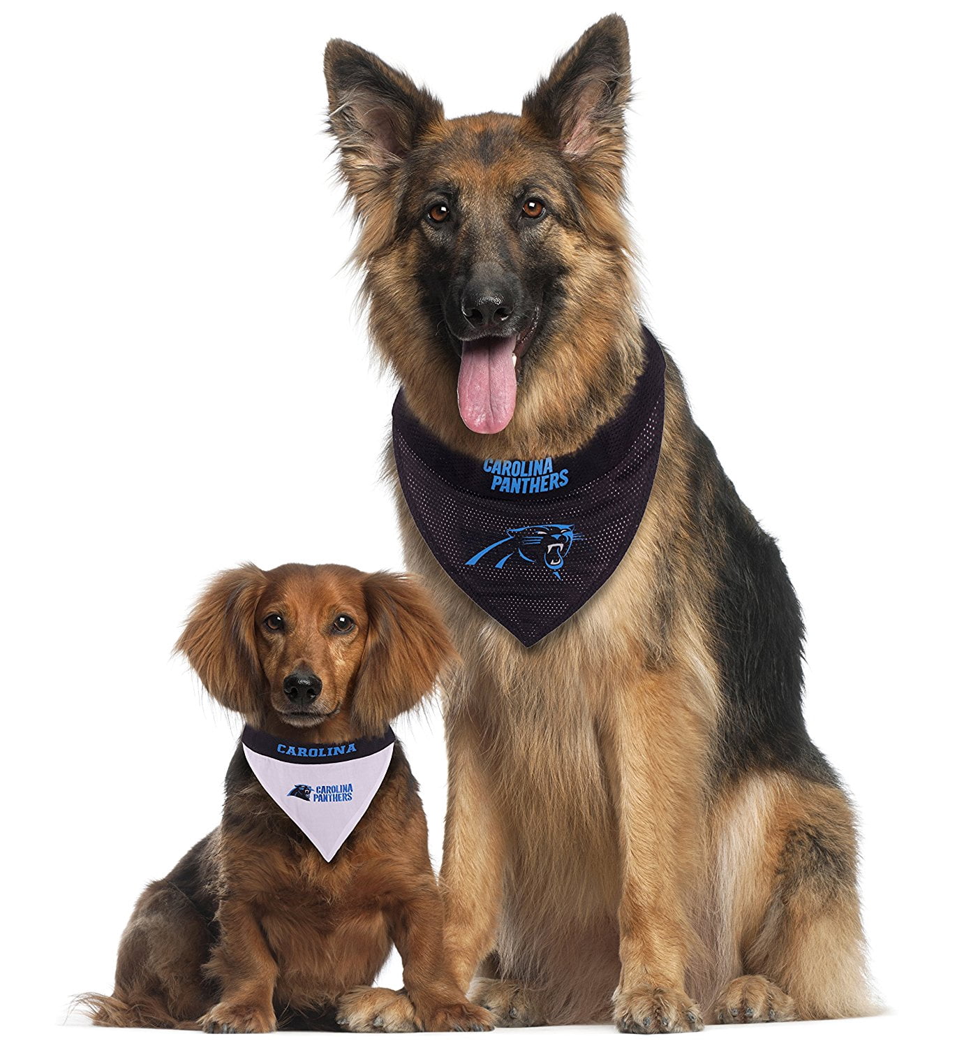 Pets First NFL Carolina Panthers Dog Bandana - Licensed, Reversible Pet Bandana - 2 sided Bandana