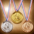 thumbnail image 3 of Medalla de oro/plata/bronce de recompensas deportivas de 6,5 cm para competiciones, fiestas y carreras, 3 uds., 3 of 9