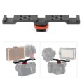 thumbnail image 4 of Graflsoa Universal Triple Cold Shoe Mount with 1/4" & 3/8" Threads for Microphone, LED Light Expansion - Lightweight Aluminum Alloy, Grey/Black, 4 of 6