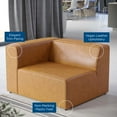thumbnail image 7 of Modway Mingle Vegan Leather Left-Arm Chair in Tan, 7 of 7