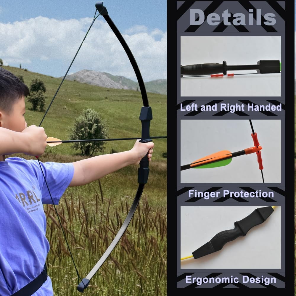 AMEYXGS Archery Bow and Arrow for Kids, Beginner, Youth  Target, Practice and Recreation