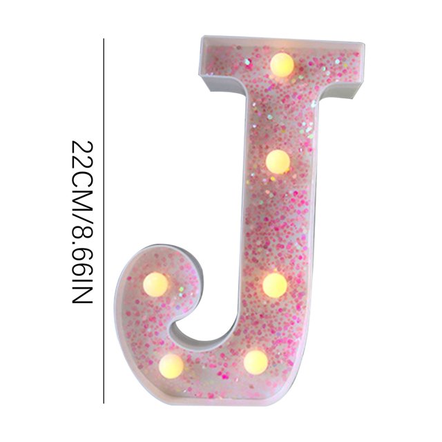 JilgTeok 5 Packs Colorful Light Up Letters LED Letter Lights for Proposal Statement Birthday Party Wedding Home Bar Decoration Scene Decorative Light Clearance
