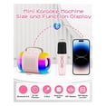 thumbnail image 3 of Mini Karaoke Machine For Kids And Adults, Portable Bluetooth Speaker With 2 Wireless Microphones And Led Colorful Lights, 3 of 5