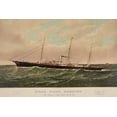 thumbnail image 2 of Unknown 18x13 Black Ornate Wood Framed with Double Matting Museum Art Print Titled - Steam yacht Namouna, 1882, 2 of 4