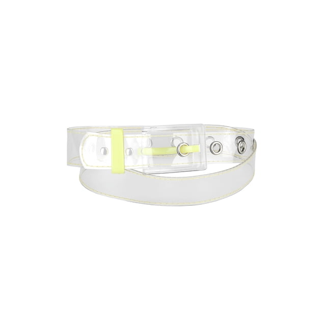 Unique Bargains Ceinture Transparente à Œillets pour Femmes Grande Taille
