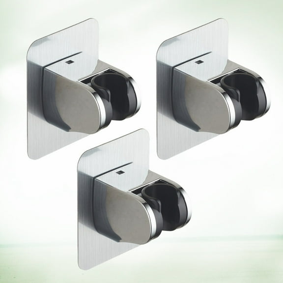 HEMOTON  3 Pcs Plating Holder Rack Adhesive Shower Nozzle Base