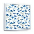 thumbnail image 3 of Blue Cornflowers With Green Leaves On White II 30 in x 30 in Framed Painting Canvas Art Print, by Designart, 3 of 5