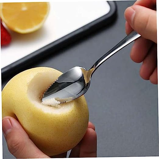 Inox Lot De 6 Cuillères à Pamplemousse - Acier Inoxydable Avec