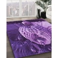 thumbnail image 2 of Ahgly Company Indoor Round Patterned Heliotrope Purple Area Rugs, 6' Round, 2 of 6