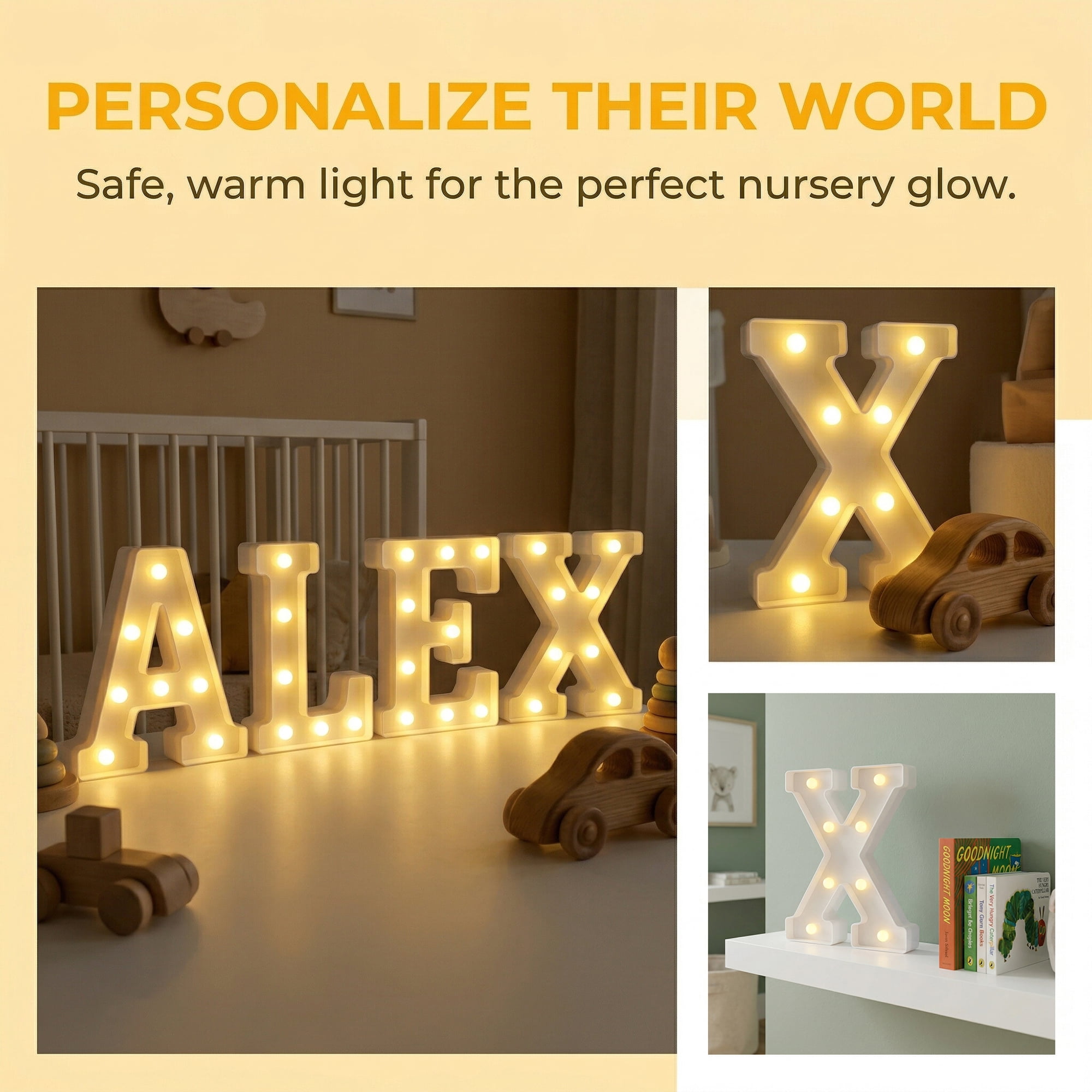 Unique Bargains Marquee Letters With Lights LED Light Up Signs Letter X 6.5"L x 1.5"W x 8.5"H