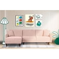 thumbnail image 1 of Sala Modular Sofá Cama Reversible De Velvet Palo De Rosa Beehive Memory Foam Modelo Cosmo, 1 of 8
