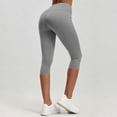 thumbnail image 6 of JnLxul Workout Pants for Women High Waisted Capri Leggings Stretchy Slim Fitting Tight Capris Gym Yoga Pants Trendy(X-Large,Gray), 6 of 6