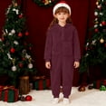 thumbnail image 7 of WOYY Boys Girls Hooded Jumpsuit Winter Warm Soft Pajama Zipper Onesie, Sizes 3-4T, 7 of 7