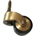 thumbnail image 3 of 2025 Solid Brass Furniture Casters, Old Style Rubber Swivel Wheels, Wheel Diameter 25mm, Load Capacity 150kg, With Threaded Stem, Suitable For Piano L, 3 of 5