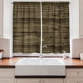 thumbnail image 2 of Ambesonne Wood Print Kitchen Curtains, Farmhouse Planks Print, 55"x36", Cocoa Taupe Sepia, 2 of 3