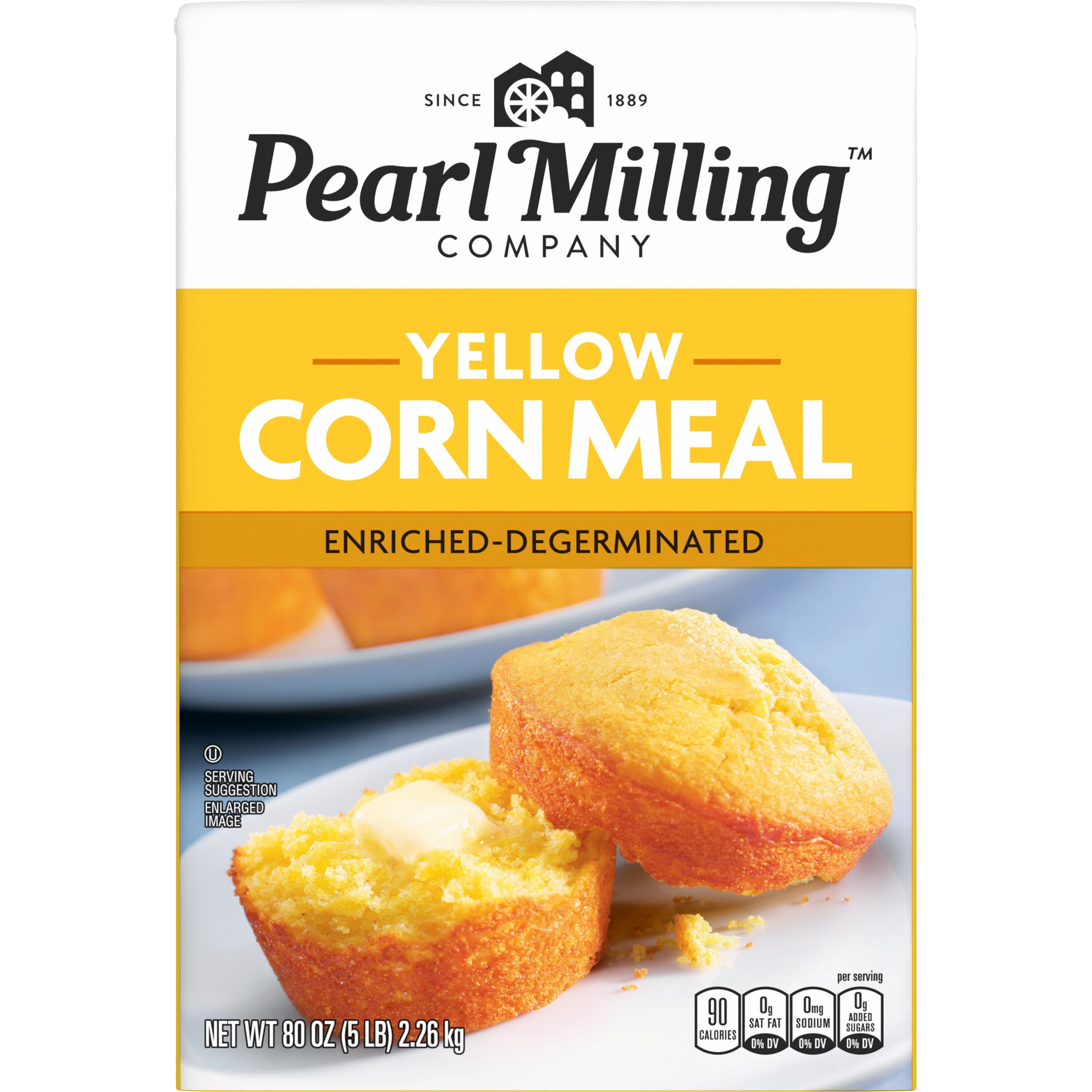 (8 pack) Pearl Milling Company Yellow Corn Meal, 80 oz